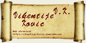 Vikentije Ković vizit kartica